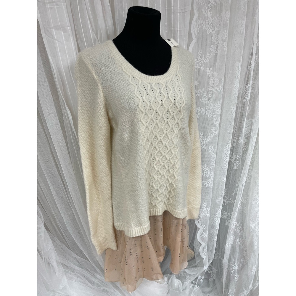 Anthropologie Knotted & Knotted Cabled Ballerina Tunic Sweater - NWT - SZ L - Picture 6 of 16